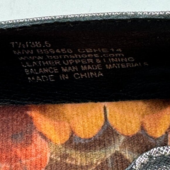 Born Molly Flat Silver Acciaio Metallic Leather Slip On Shoes Size 7.5 M W/ Box - Picture 10 of 10